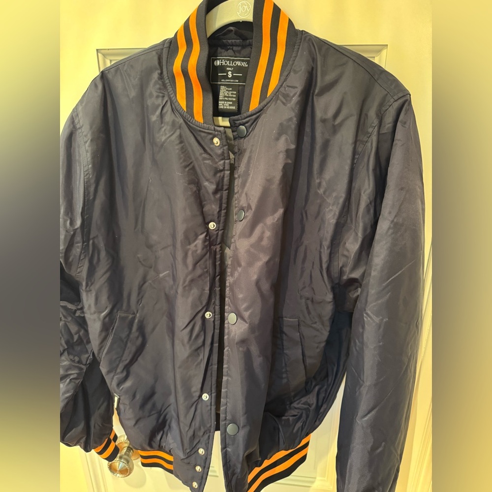 Holloway Navy and Orange Bomber Jacket